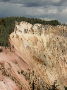 The sheer sides of the valley are predominately yellow, giving the park its name, but streaks of buff and even pink also tint the slopes.