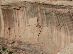 These massive, water-streaked cliffs are a part of the grandeur of the Colorado National Monument.
