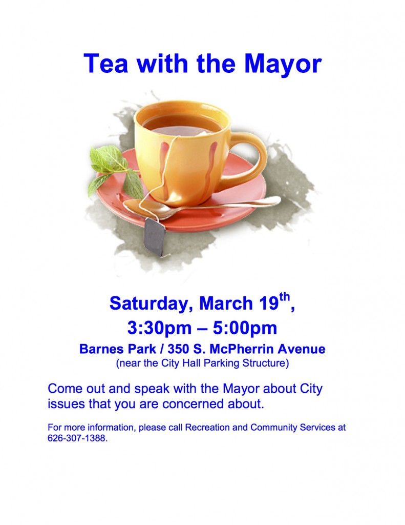 Tea with the Mayor- 3-19-16