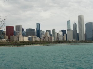The magnificent skyline of the great city of Chicago.