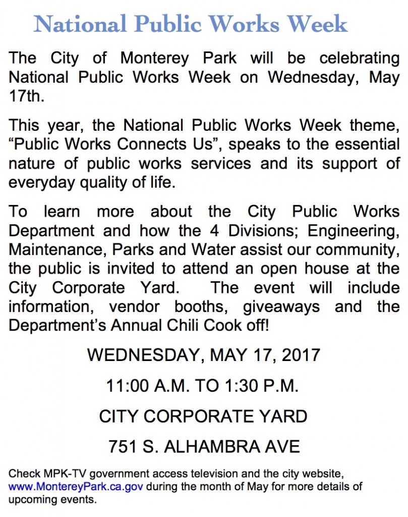 Public Works Week flyer May 2017b