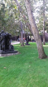 The first view of the Norton Simon Museum is the park like entrance