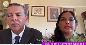Former President of Trinidad and Tabago Anthony Thomas Aquinas Carmona and former First Lady of Trinidad and Tabago Reema Harrysingh-Carmona shared their views on human rights.