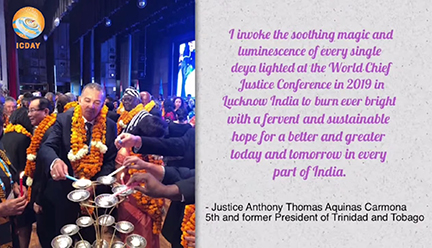 H.E. Mr. Anthony Thomas Aquinas Carmona, former president of Trinidad and Tobago, extended his kind wishes for India.