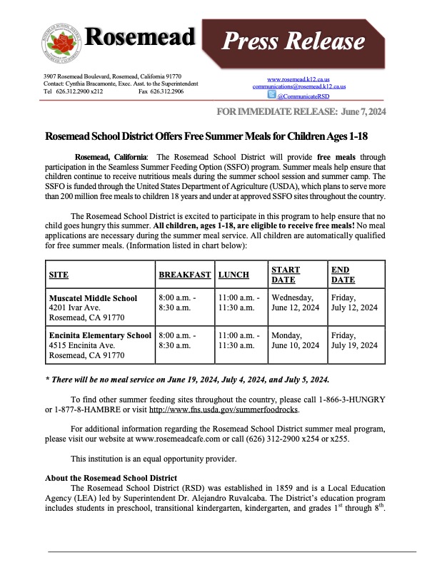 News from the Rosemead SD8a